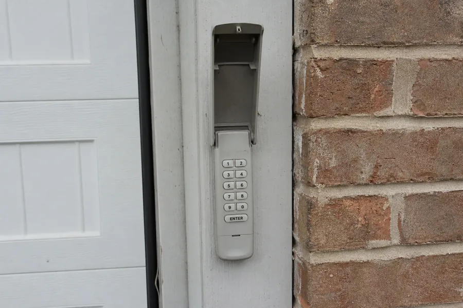Wireless garage door keypad on a home in York, PA
